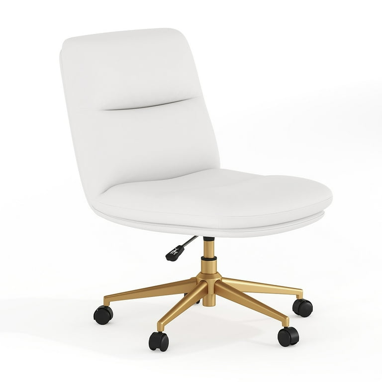 Ergonomic Chair White Armless Task Chair White Modern Executive