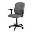 thumbnail image 1 of Flash Furniture Clayton Mid-Back Gray Quilted Vinyl Swivel Task Office Chair with Arms, 1 of 9
