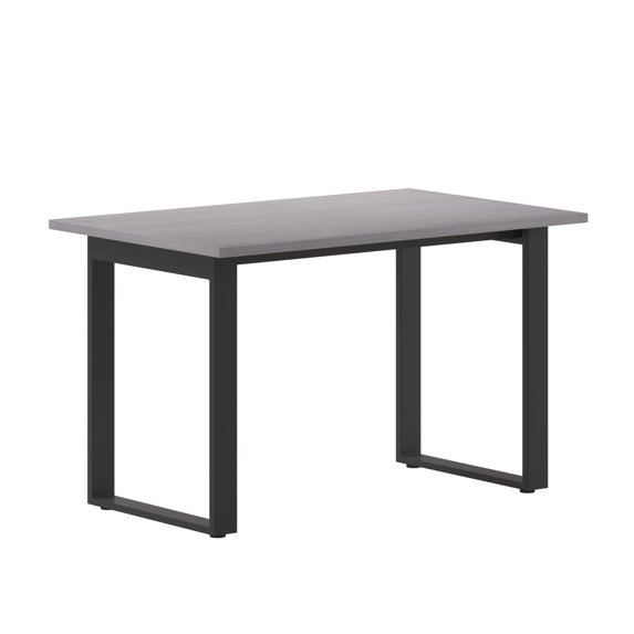 Flash Furniture Commercial 48x30 Conference Table with 1" Thick Double Sided Laminate Table Top with PVC Edging and Heavy Duty U-Frame Steel Base, Gray Oak