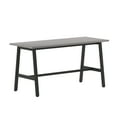 thumbnail image 1 of Flash Furniture Commercial 60x24 Conference Table with 1" Thick Double Sided Laminate Table Top with PVC Edging and Heavy Duty A-Frame Steel Base, Gray Oak, 1 of 12