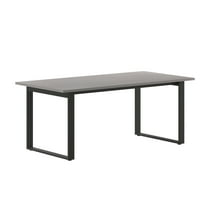 Flash Furniture Commercial 72x36 Conference Table with 1" Thick Double Sided Laminate Table Top with PVC Edging and Heavy Duty U-Frame Steel Base, Gray Oak
