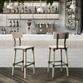 thumbnail image 1 of Flash Furniture Commercial Dining Bar Stools, Antique White (Set of 4), 1 of 17