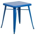 thumbnail image 1 of Flash Furniture Commercial Grade 23.75" Square Blue Metal Indoor-Outdoor Table, 1 of 2
