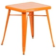 thumbnail image 1 of Flash Furniture Prince Commercial Grade 23.75" Square Orange Metal Indoor-Outdoor Table, 1 of 2