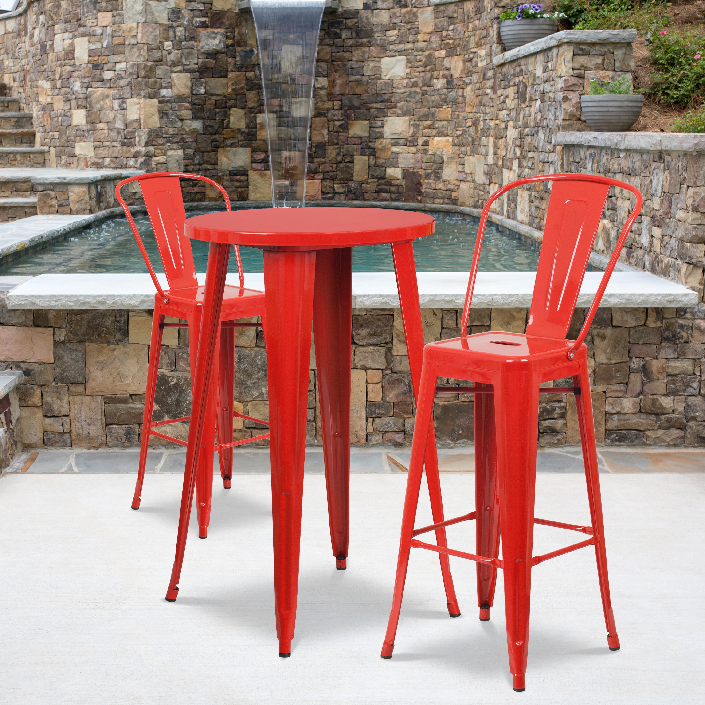 Red pub table on sale set