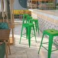 thumbnail image 1 of Flash Furniture Commercial Grade 30" High Backless Distressed Green Metal Indoor-Outdoor Barstool, 1 of 9