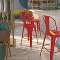 thumbnail image 1 of Flash Furniture Commercial Grade 30" High Red Metal Indoor-Outdoor Barstool with Removable Back, 1 of 12