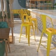 thumbnail image 1 of Flash Furniture Commercial Grade 30" High Yellow Metal Indoor-Outdoor Barstool with Removable Back, 1 of 12