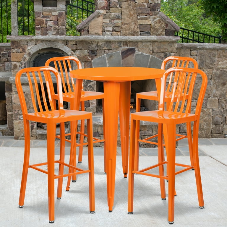 Plastic bar table and stools hot sale