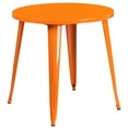 thumbnail image 1 of Flash Furniture Commercial Grade 30" Round Orange Metal Indoor-Outdoor Table, 1 of 3