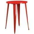 thumbnail image 1 of Flash Furniture Commercial Grade 30" Round Red Metal Indoor-Outdoor Bar Height Table, 1 of 3