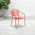 thumbnail image 1 of Flash Furniture Commercial Grade Coral Indoor-Outdoor Steel Patio Arm Chair with Round Back, 1 of 6