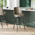 thumbnail image 1 of Flash Furniture Commercial Grade Metal Barstool with Beige Swivel Bucket Seat, 1 of 10