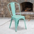 Flash Furniture Commercial Grade Mint Green Metal IndoorOutdoor