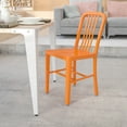 thumbnail image 1 of Flash Furniture Commercial Grade Orange Metal Indoor-Outdoor Chair, 1 of 12