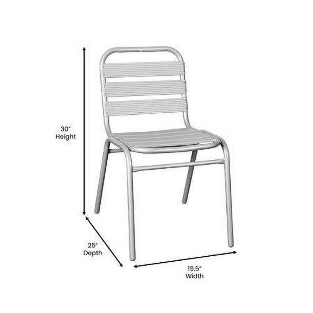 Flash Furniture Commercial Silver Restaurant Stack Chair