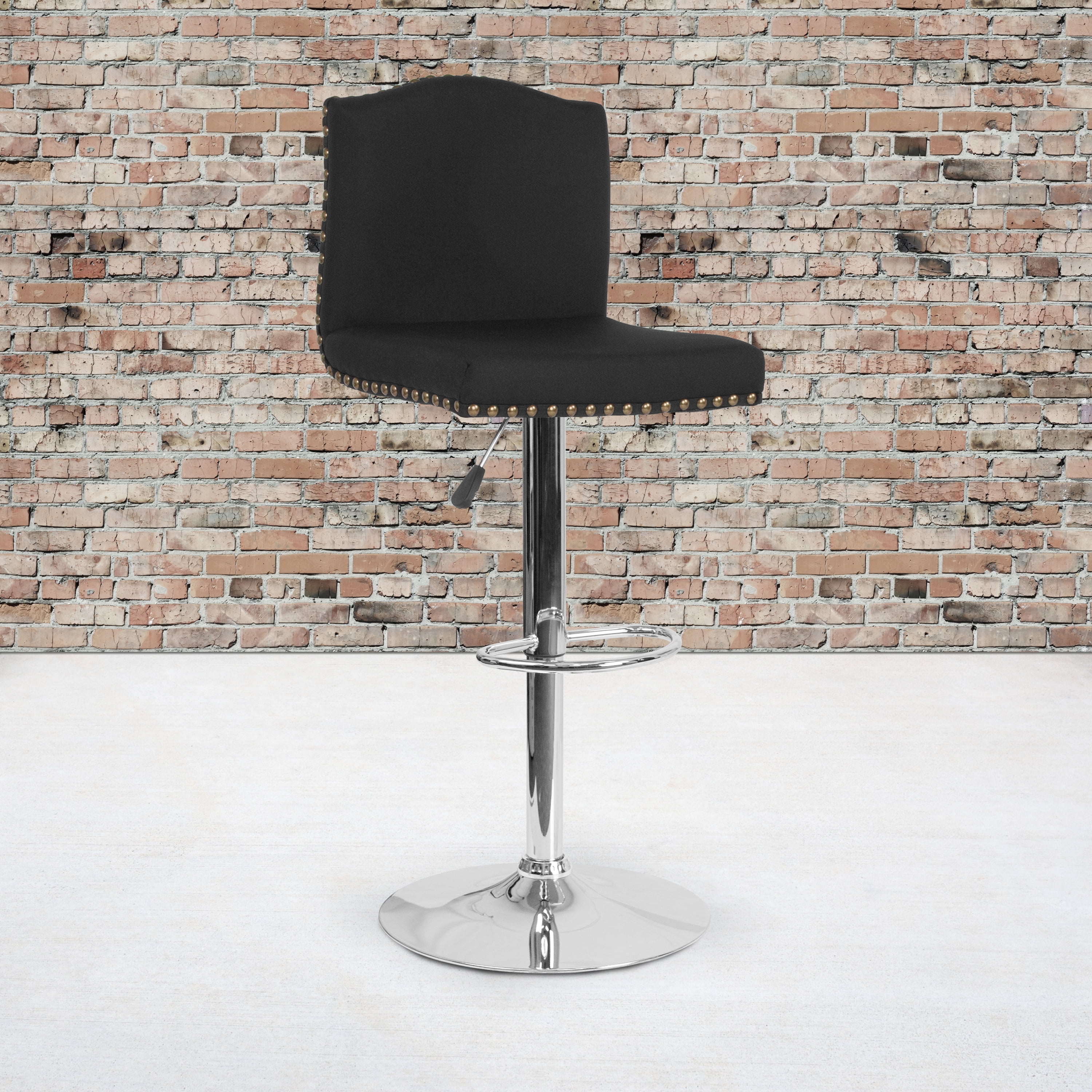 Flash Furniture Black Fabric Contemporary Adjustable Height Swivel