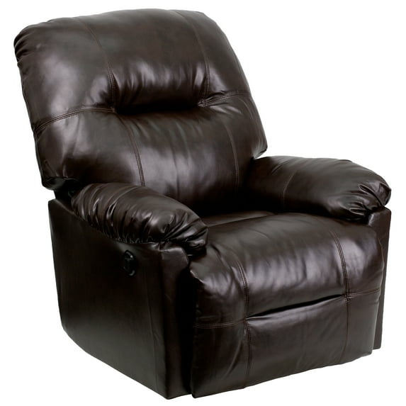 Flash Furniture Contemporary Bentley Brown LeatherSoft Chaise Power Recliner with Push Button