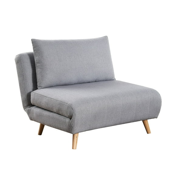 Flash Furniture Contemporary Expanded Polyethylene Storage Convertible Chair, Light Gray