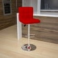 thumbnail image 1 of Flash Furniture Contemporary Red Quilted Vinyl Adjustable Height Barstool with Chrome Base, 1 of 8