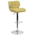 thumbnail image 1 of Flash Furniture Contemporary Tufted Citron Fabric Adjustable Height Barstool with Chrome Base, 1 of 5