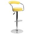 thumbnail image 1 of Flash Furniture Contemporary Vinyl Adjustable Height Barstool with Arms and Chrome Base, Multiple Colors, 1 of 8