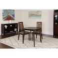 thumbnail image 1 of Flash Furniture Coventry 3 Piece Espresso Wood Dining Table Set with Curved Slat Wood Dining Chairs - Padded Seats, 1 of 2