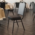 thumbnail image 1 of Flash Furniture Crown Back Stacking Banquet Chair in Black Vinyl - Black Frame, 1 of 10