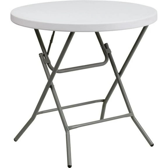 Flash Furniture - DAD-YCZ-80R-GW-GG - 2.63 ft Round Folding Table