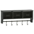 thumbnail image 1 of Flash Furniture Daly Rustic Rectangle Wood Coat Rack with Shelf/Storage, Black Wash, 1 of 12