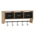 Flash Furniture Daly Rustic Rectangle Wood Coat Rack with Shelf/Storage ...