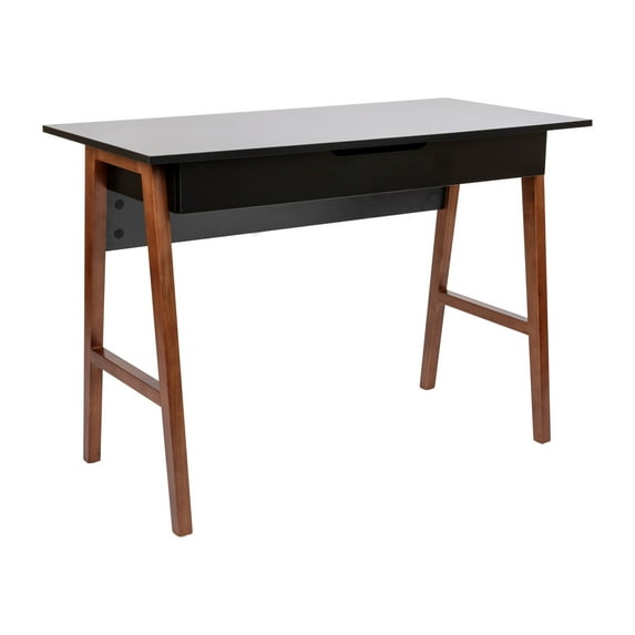 Flash Furniture Darla Rectangular Computer Desk with Storage Drawer, Black