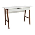 thumbnail image 1 of Flash Furniture Darla Rectangular Computer Desk with Storage Drawer, White, 1 of 13
