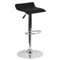 thumbnail image 1 of Flash Furniture Dax Contemporary Black Vinyl Adjustable Height Barstool with Solid Wave Seat and Chrome Base, 1 of 13