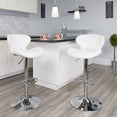 thumbnail image 1 of Flash Furniture Denville Contemporary Vinyl Barstool, White, Set of 2, 1 of 14
