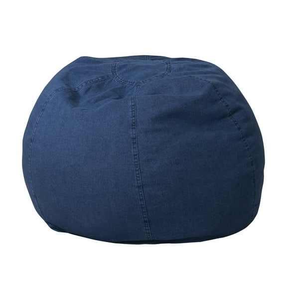 Flash Furniture Dillon Small Denim Refillable Bean Bag Chair for Kids and Teens