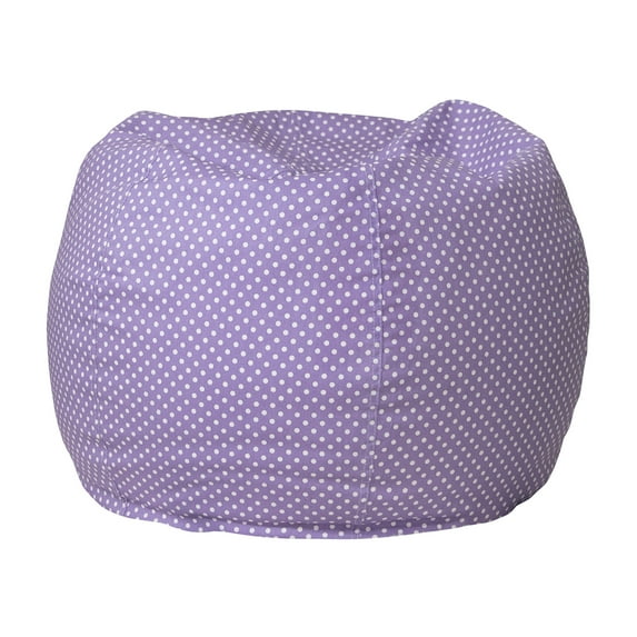 Flash Furniture Dillon Small Lavender Dot Refillable Bean Bag Chair for Kids and Teens