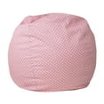 thumbnail image 1 of Flash Furniture Dillon Small Light Pink Dot Refillable Bean Bag Chair for Kids and Teens, 1 of 12