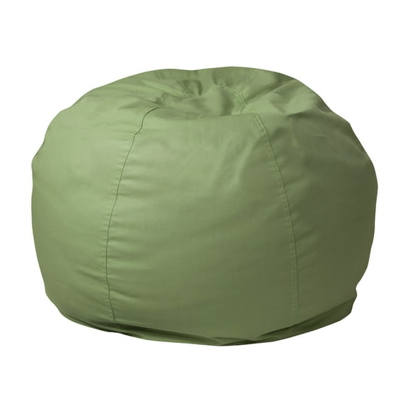 Flash Furniture Dillon Small Solid Green Refillable Bean Bag Chair for Kids and Teens