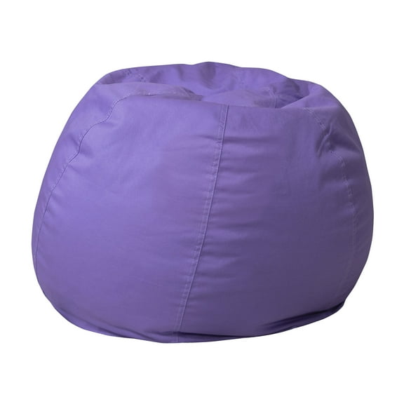Flash Furniture Dillon Small Solid Purple Refillable Bean Bag Chair for Kids and Teens