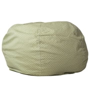 Flash Furniture Duncan Oversized Green Dot Refillable Bean Bag Chair for All Ages