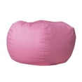 thumbnail image 1 of Flash Furniture Duncan Oversized Solid Light Pink Refillable Bean Bag Chair for All Ages, 1 of 14