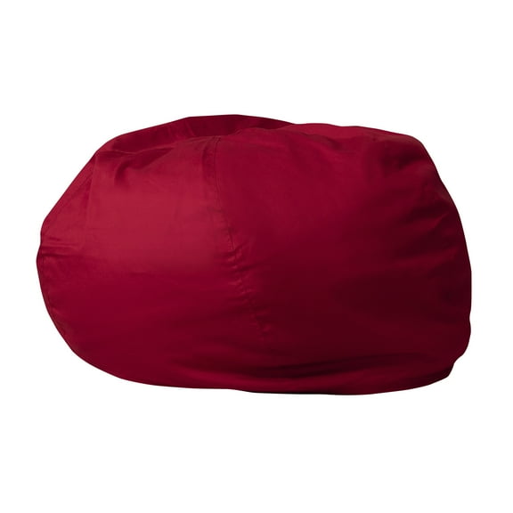 Flash Furniture Duncan Oversized Solid Red Refillable Bean Bag Chair for All Ages