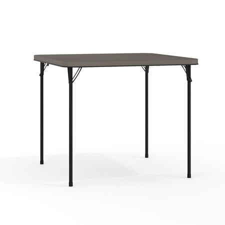 Flash Furniture Dunham 2.83' Square Plastic Folding Event Table with Carrying Handle, White