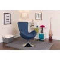 Flash Furniture - Egg Series Side Reception Chair with Bowed Seat - Blue Fabric