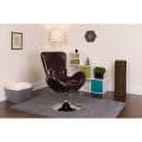 Flash Furniture Egg Series Brown LeatherSoft Side Reception Chair