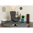 thumbnail image 1 of Flash Furniture Egg Series Dark Gray Fabric Side Reception Chair, 1 of 12
