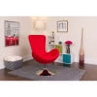 Flash Furniture - Egg Series Side Reception Chair with Bowed Seat - Red Fabric