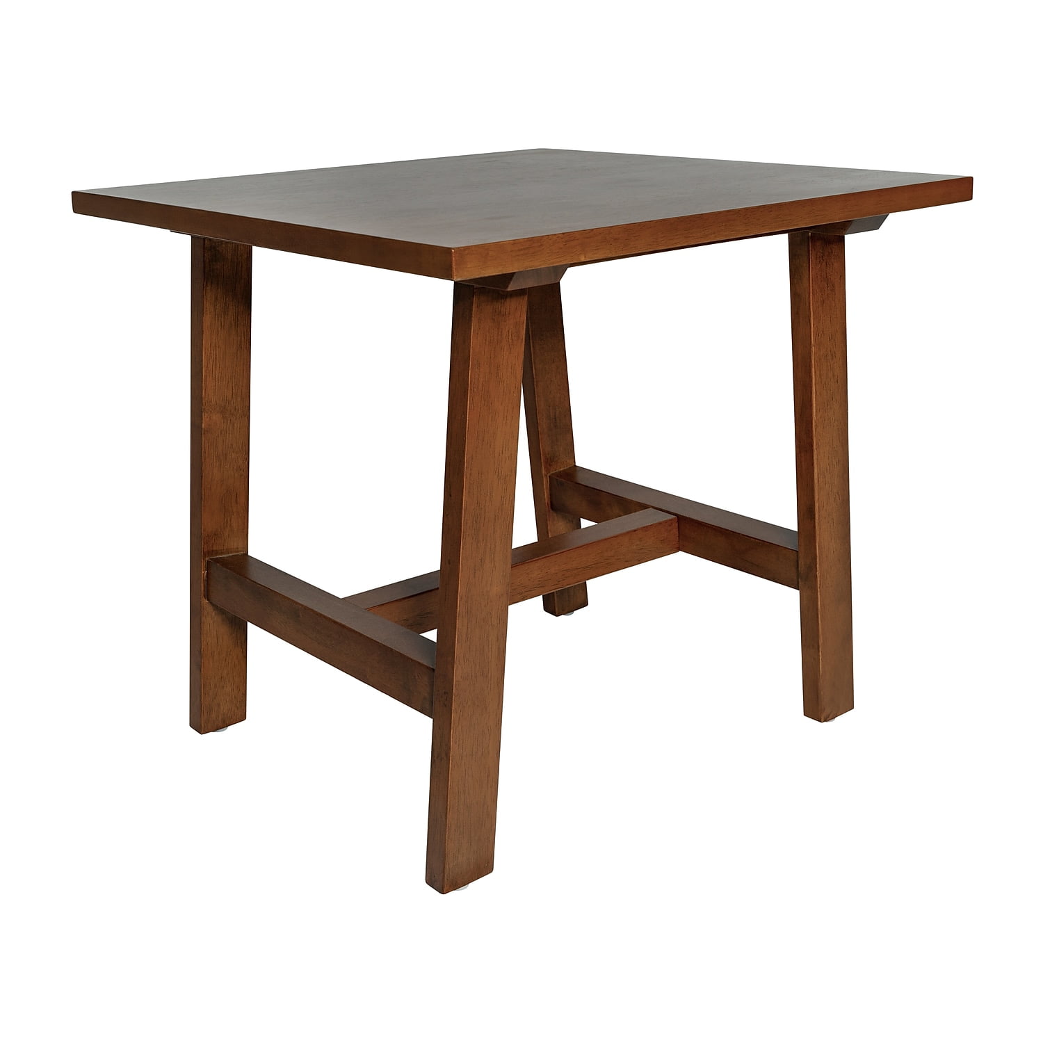Eli Walnut Solid Wood Farmhouse Trestle End Table