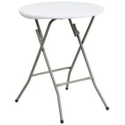 Flash Furniture Elon 2' Round All-Occasion Plastic Folding Event Table, White